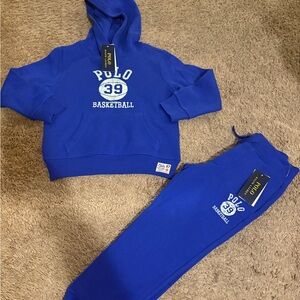 Polo by Ralph Lauren Kids Blue Sweatpants & Hoodie Set
